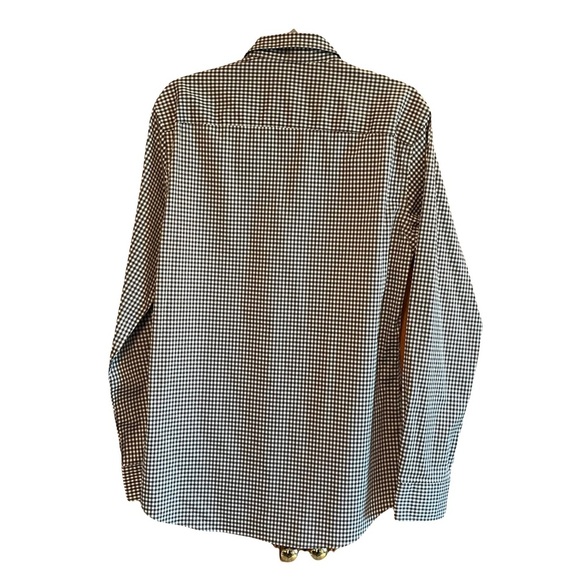 Van Heusen flex slim fit Men's Black & White Checkered Shirt size medium - Picture 2 of 7